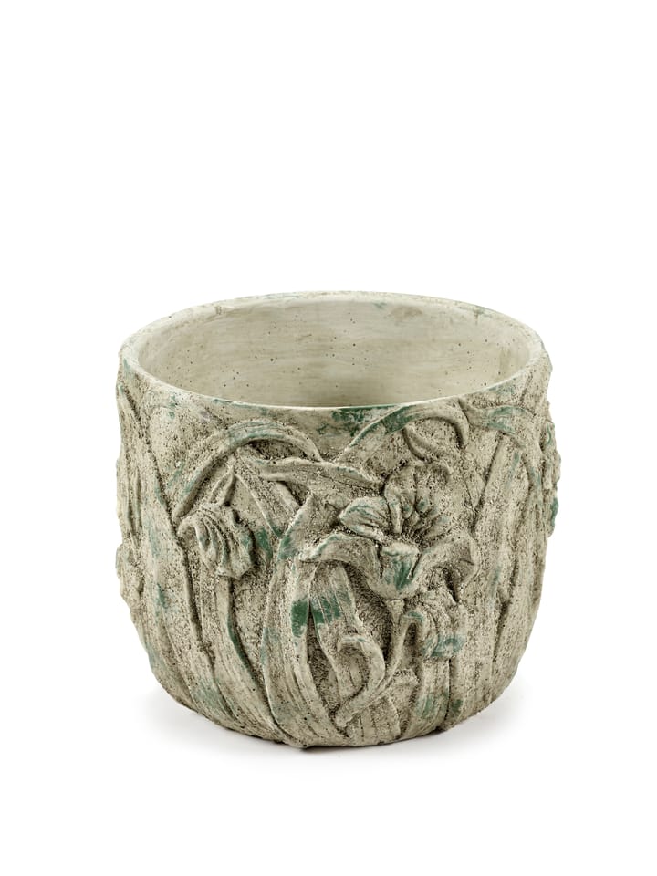 Vaso da fiori Rustic con motivo floreale S 21,5 cm, Grigio Serax