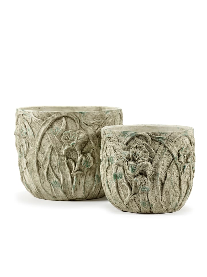 Vaso da fiori Rustic con motivo floreale S 21,5 cm, Grigio Serax