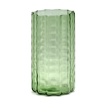Vaso Waves 01 21 cm - Green-clear - Serax