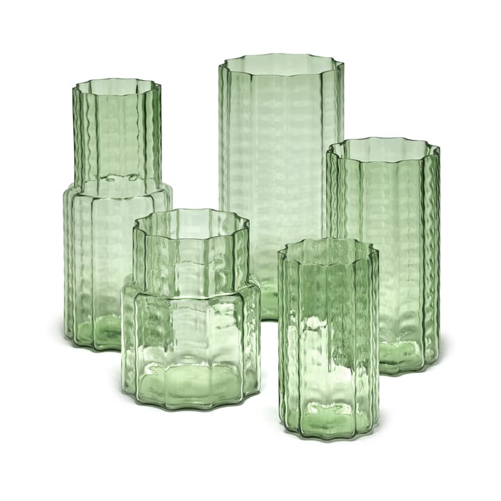 Vaso Waves 03 35 cm, Green-clear Serax