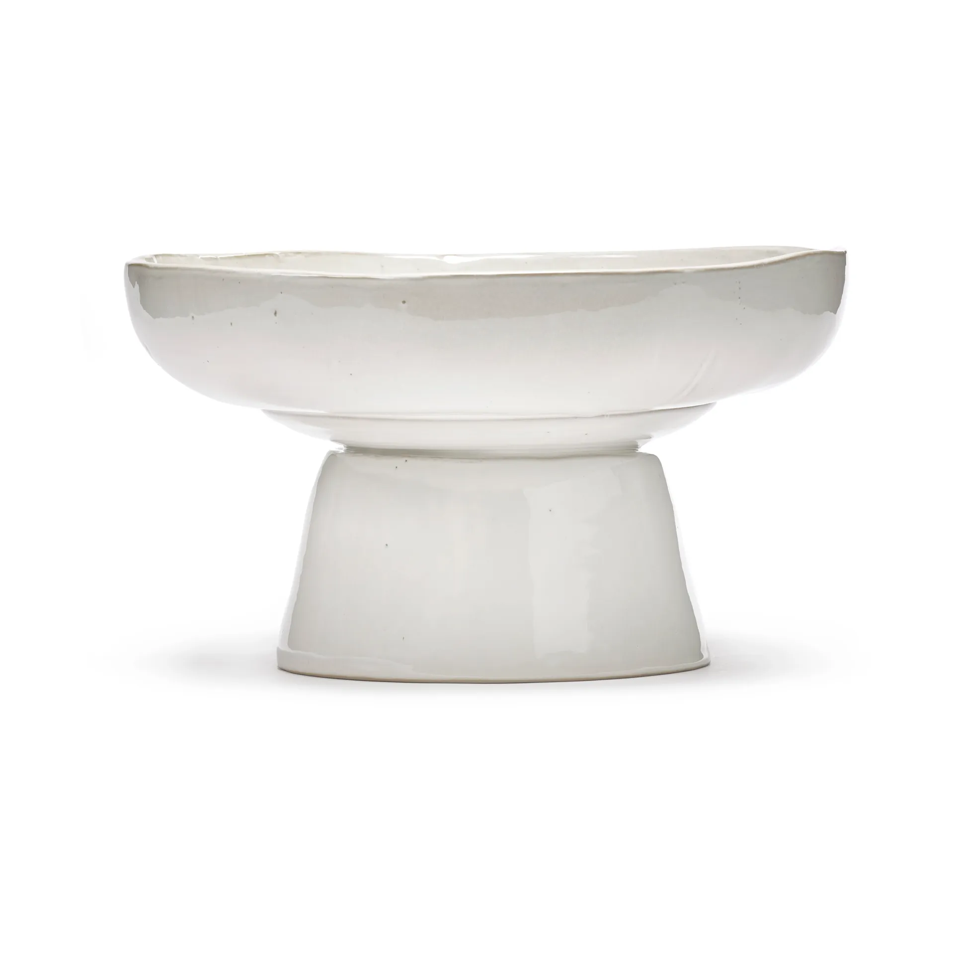 Vassoio da portata La Mère con piedistallo Ø 31 cm, Bianco sporco Serax