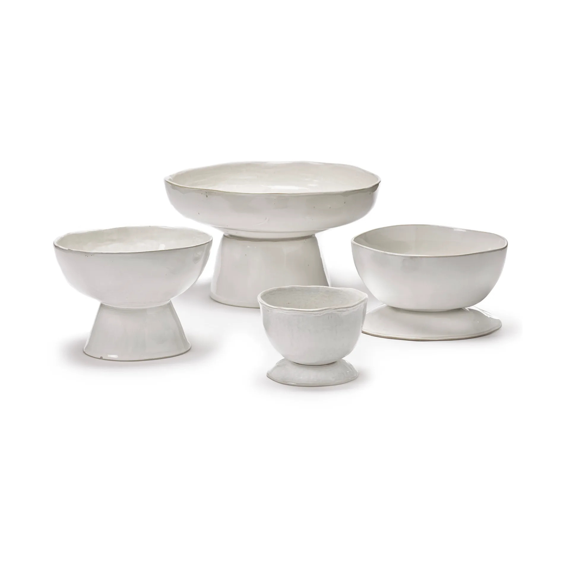 Vassoio da portata La Mère con piedistallo Ø 31 cm, Bianco sporco Serax