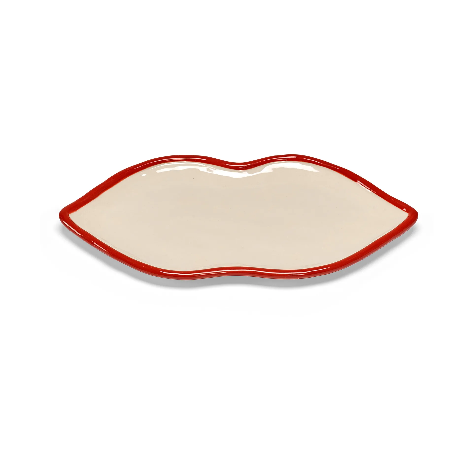 Vassoio Les Objets Mouleversants L, Rosso-Bianco Serax