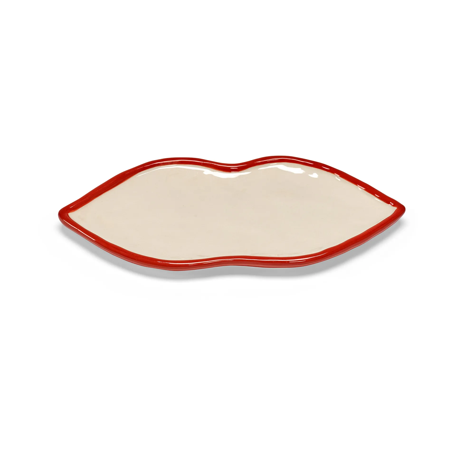Vassoio Les Objets Mouleversants M, Rosso-Bianco Serax