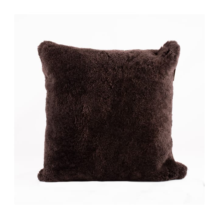 Cuscino pelle di pecora Shepherd Lina 40x40 cm - marrone scuro - Shepherd of Sweden