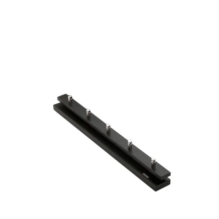 Attaccapanni Cutter - Rovere tinto nero, 5 pomelli - Skagerak