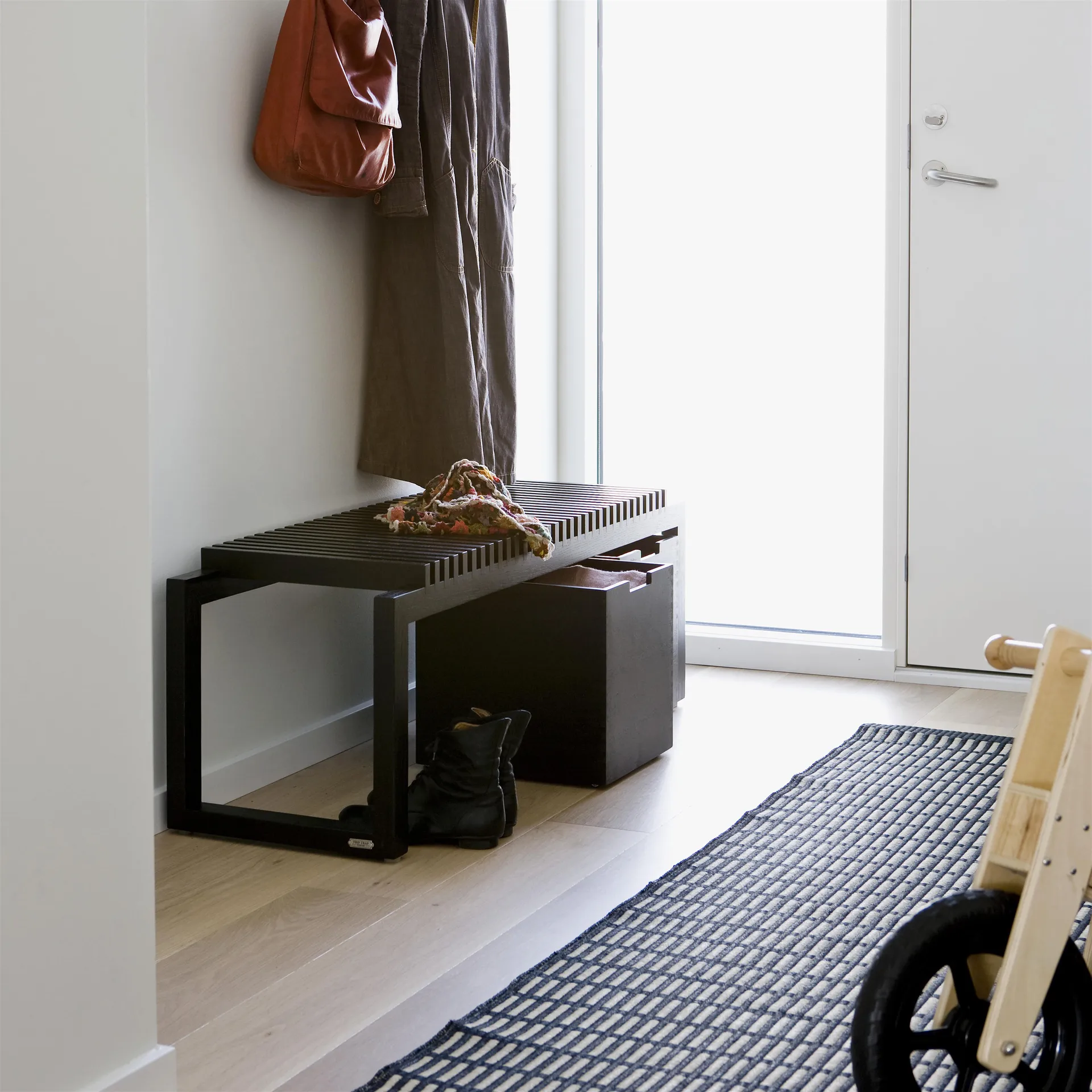 Panca Cutter 121 cm, Rovere verniciato nero Skagerak