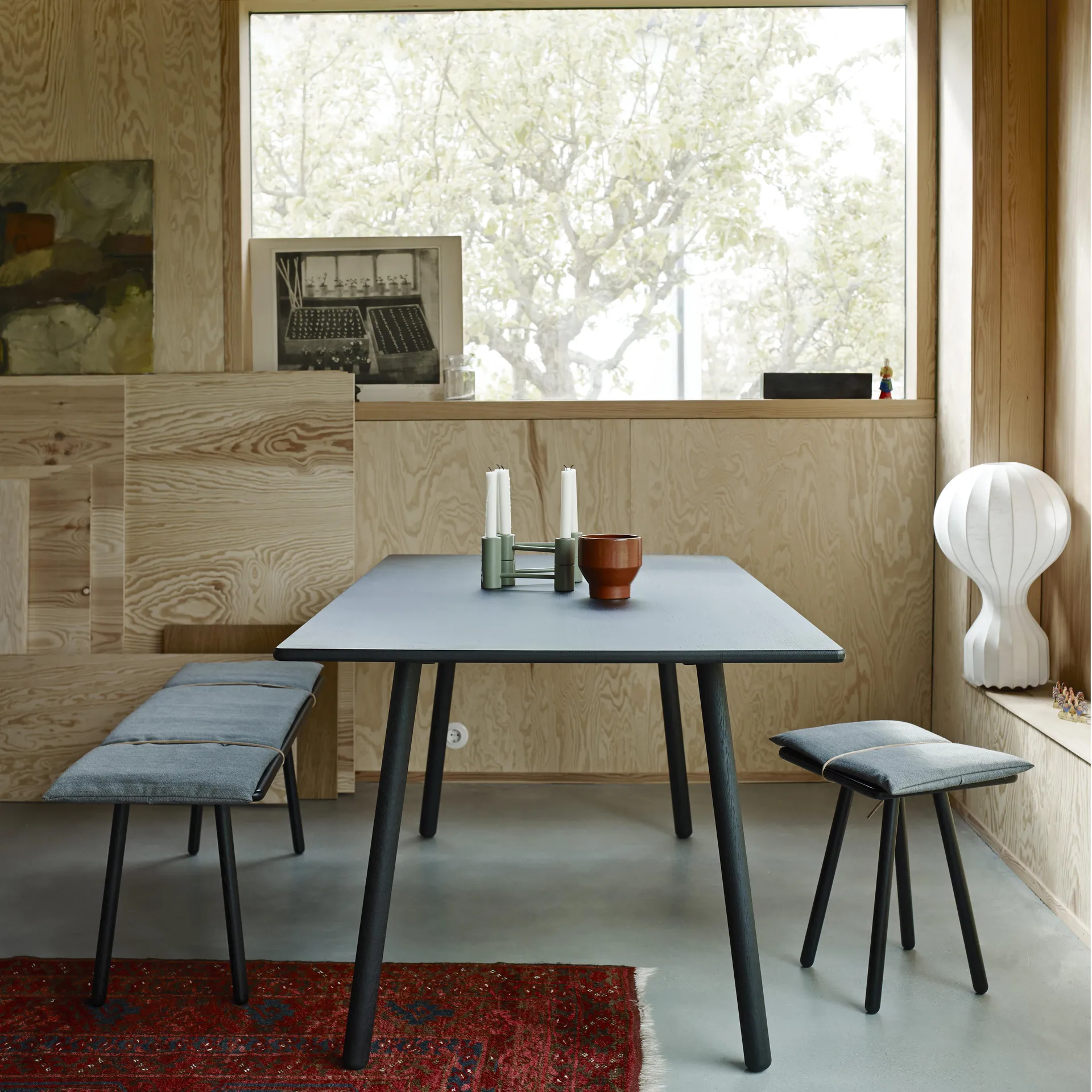 Panca Georg, Rovere verniciato nero Skagerak