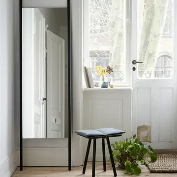 Sgabello Georg - Lino, rovere non trattato, incl. cuscino in lino - Skagerak