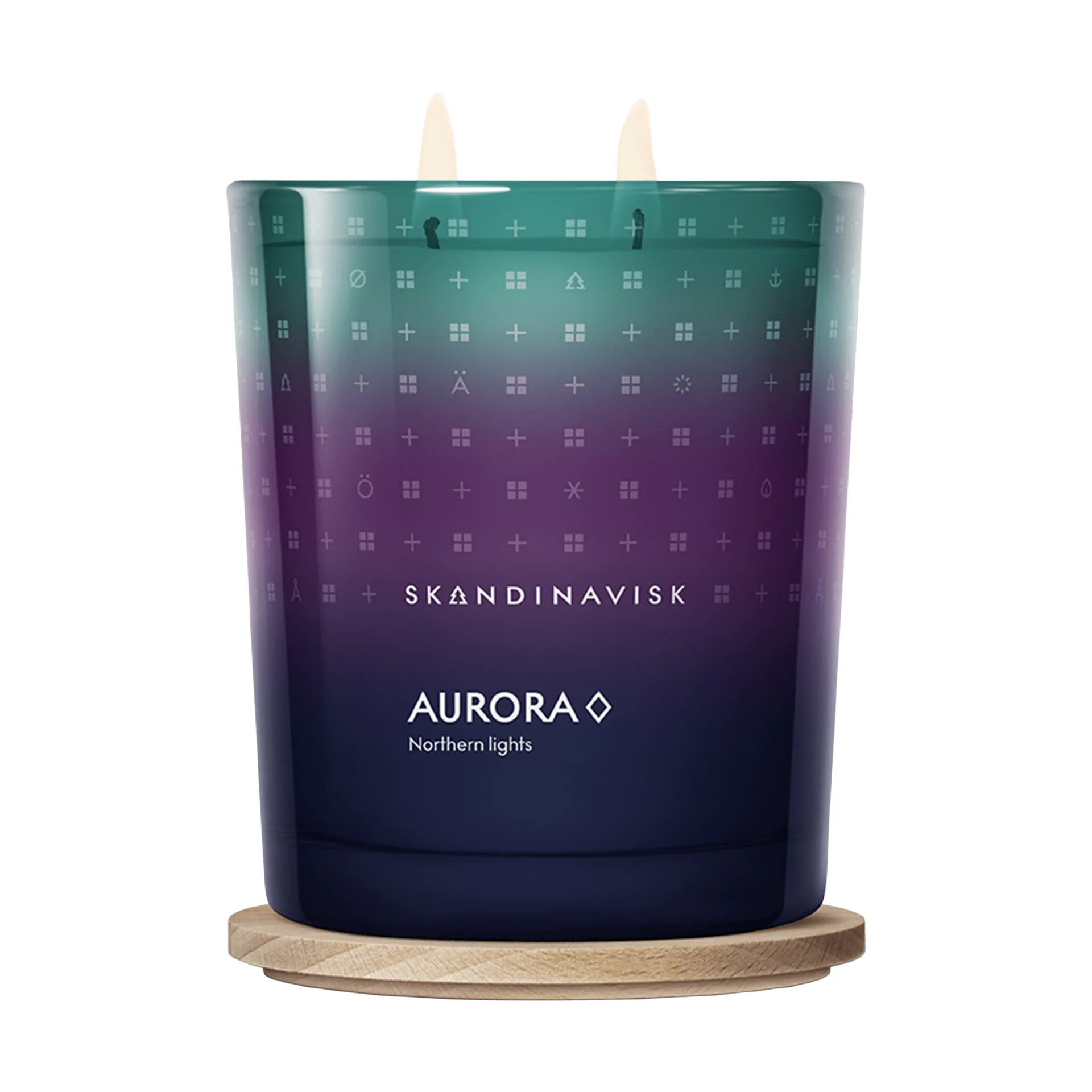 Aurora candela profumata, 350 g, 2 stoppini Skandinavisk