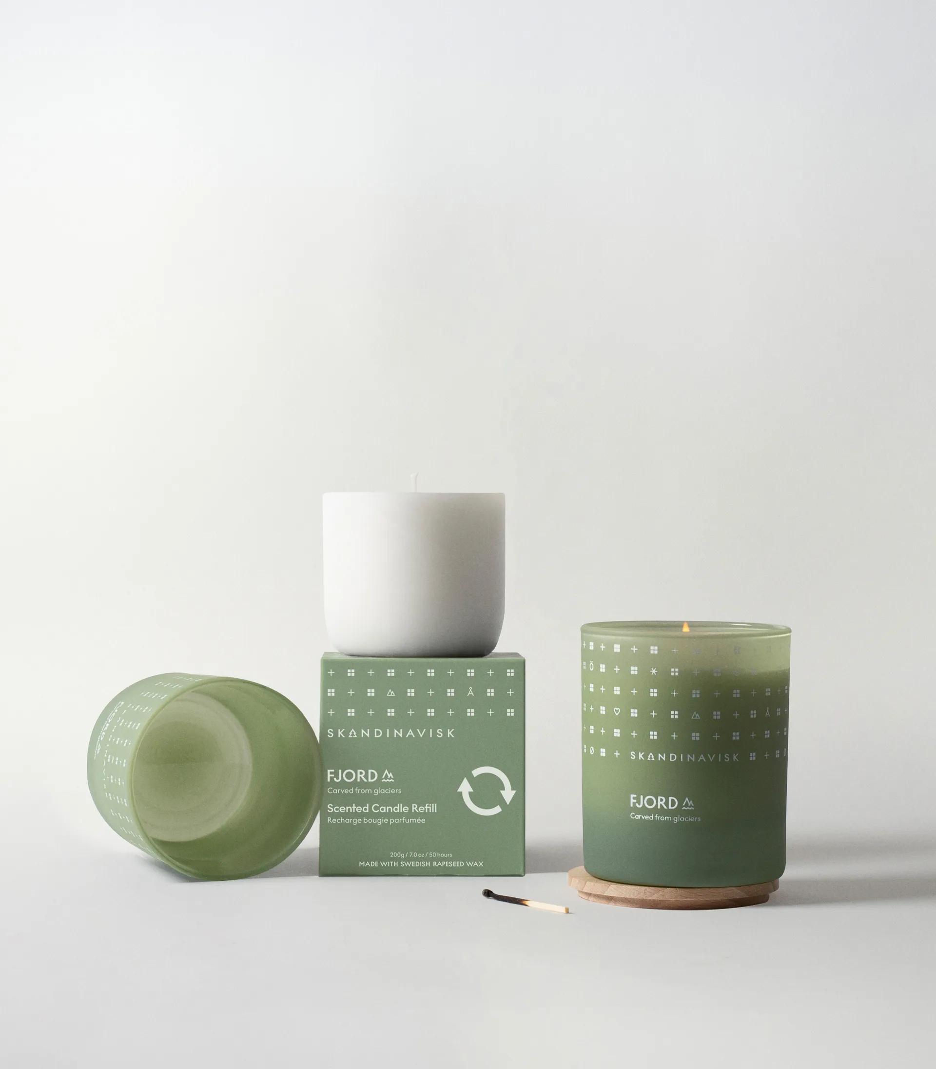 Candela profumata Refill Fjord, 200 g Skandinavisk