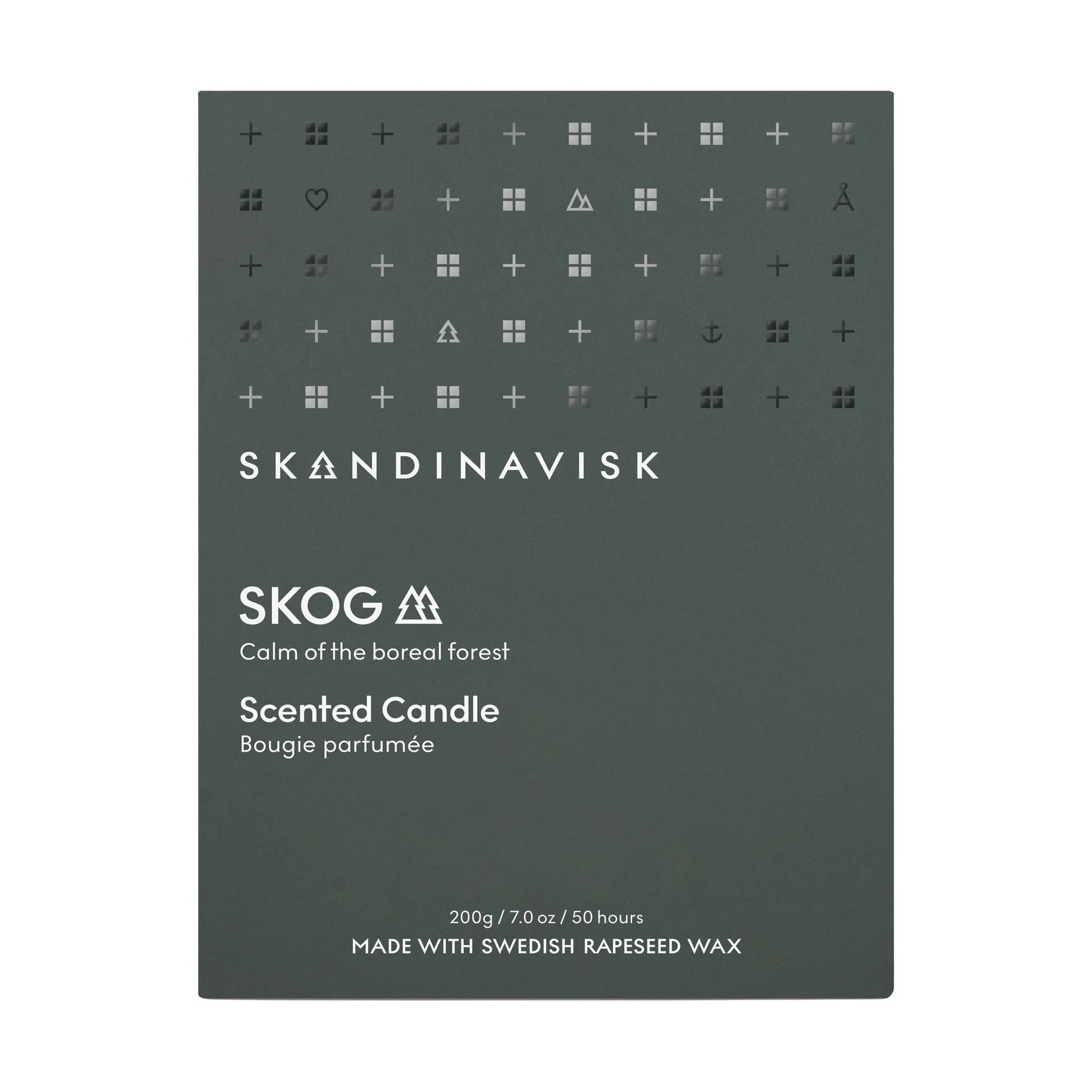 Candela profumata Skog con coperchio, 200 g Skandinavisk