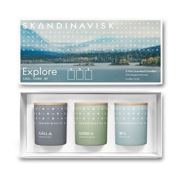 Confezione regalo candele profumate mini Explore - 3 pezzi - Skandinavisk