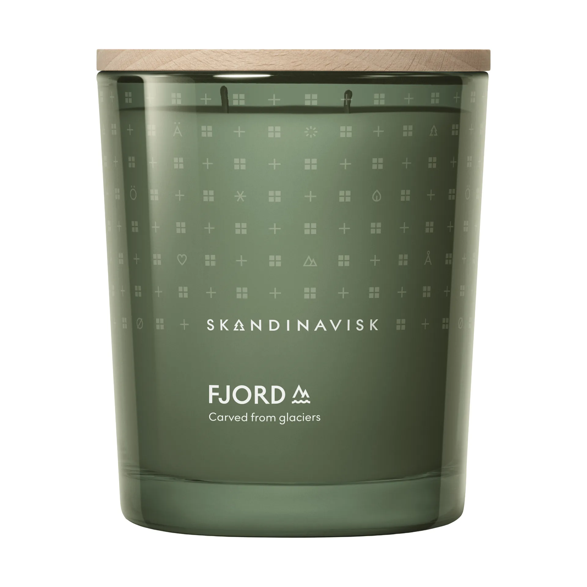 Fjord candela profumata, 350 g, 2 stoppini Skandinavisk
