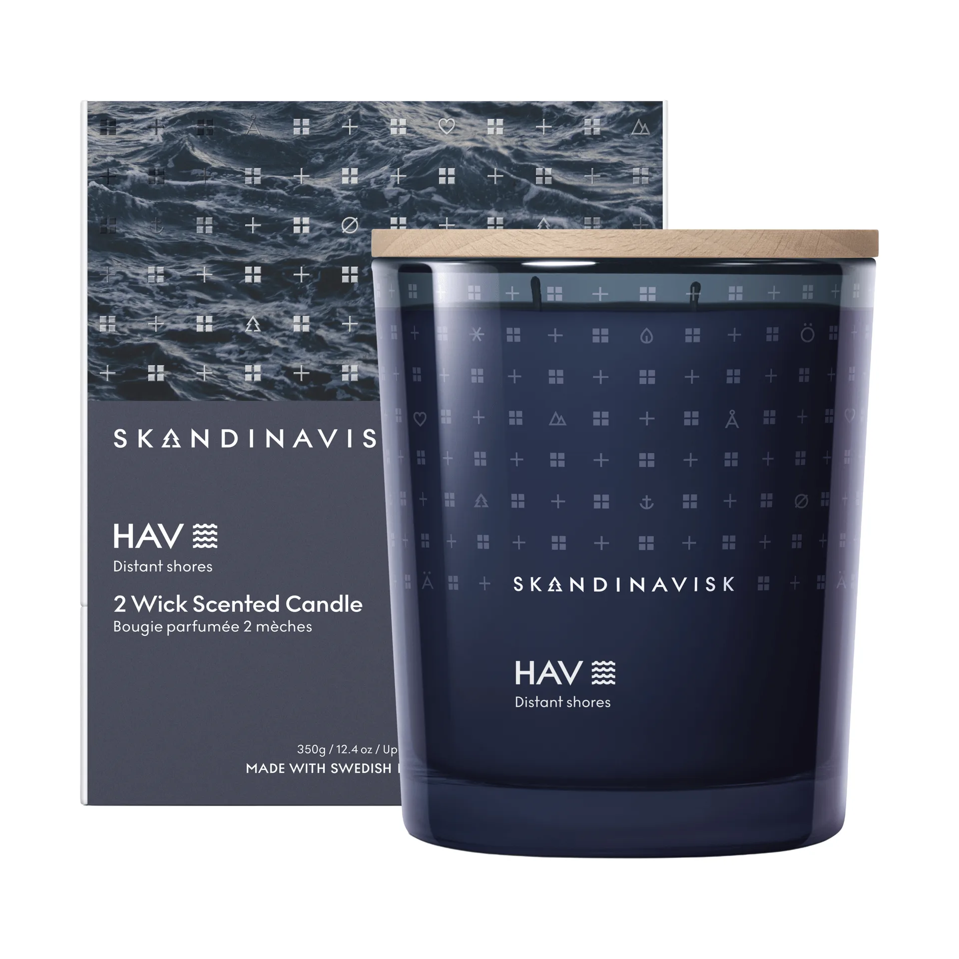 Hav candela profumata, 350 g, 2 stoppini Skandinavisk