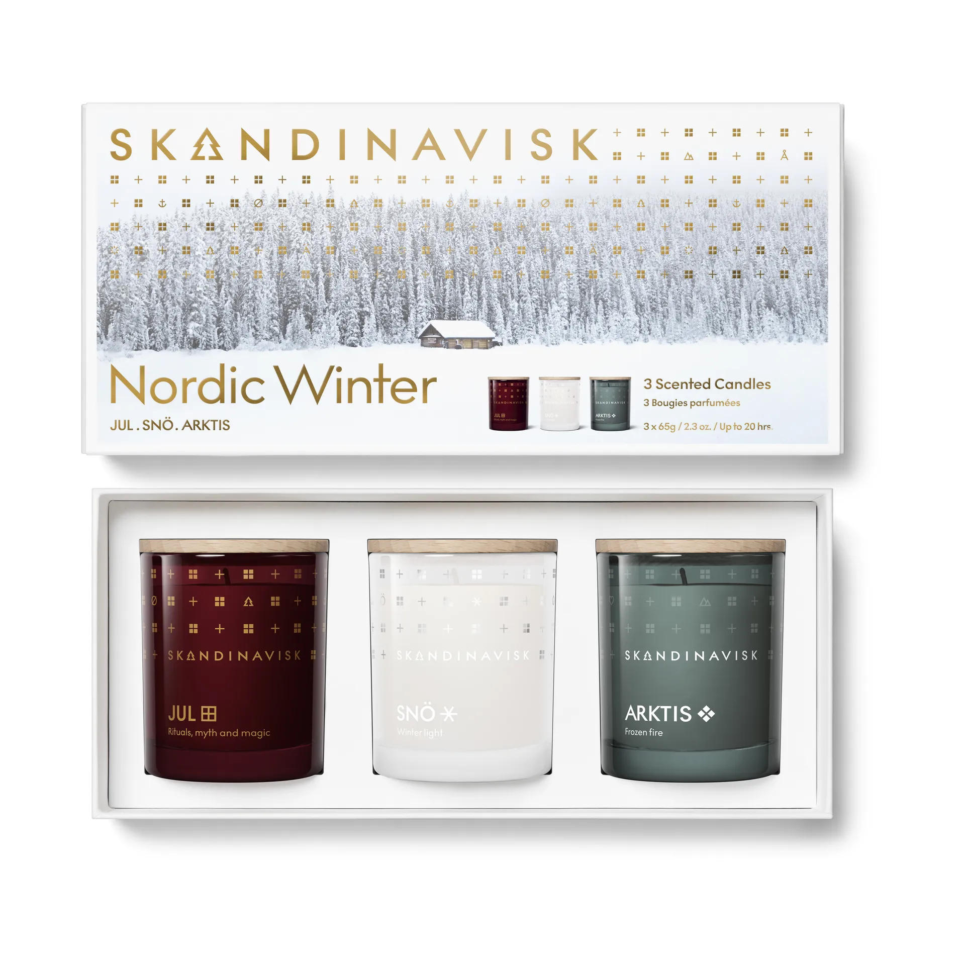 Set regalo 3 pezzi Candele profumate Nordic Winter, 65 g Skandinavisk