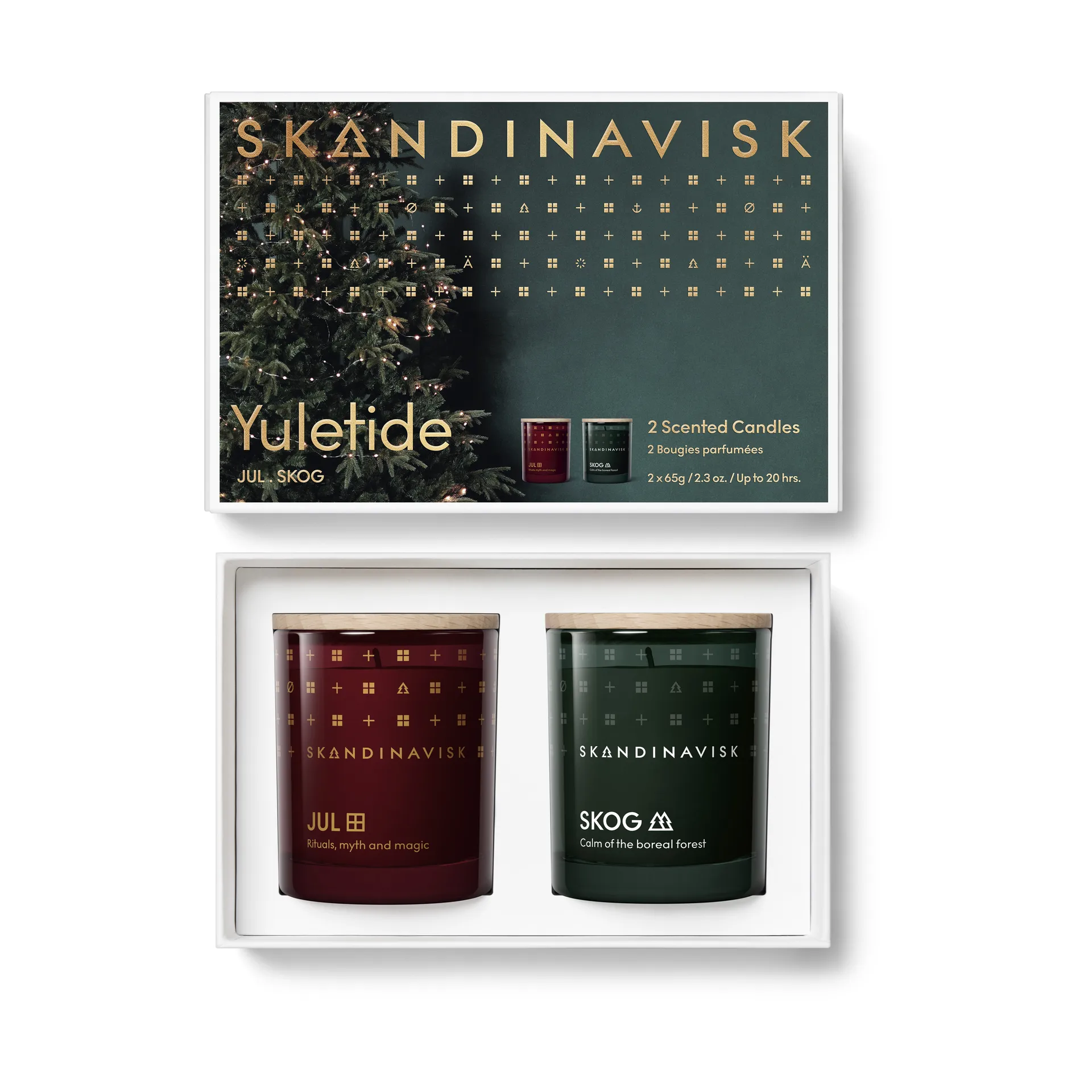 Set regalo candela profumata Yuletide 2 pezzi, 65 g Skandinavisk