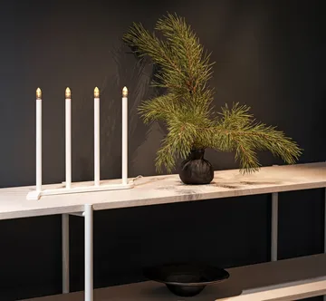 Candelabro dell’Avvento Advent RE - bianco, 4 candele - SMD Design