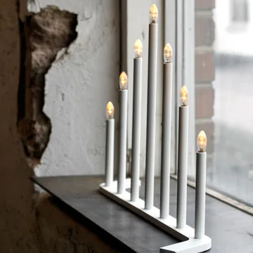 Candelabro dell’Avvento Advent RE - bianco, 7 - SMD Design