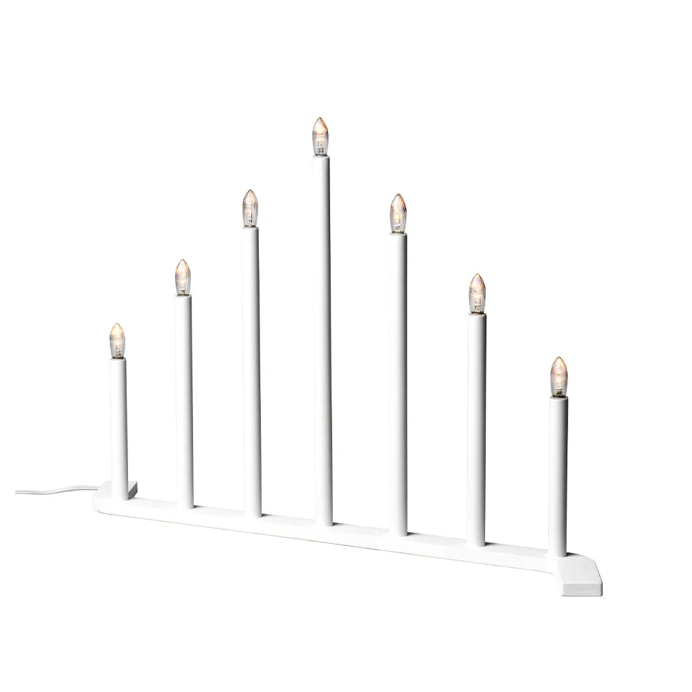 Candelabro dell’Avvento Advent RE, bianco, 7 SMD Design