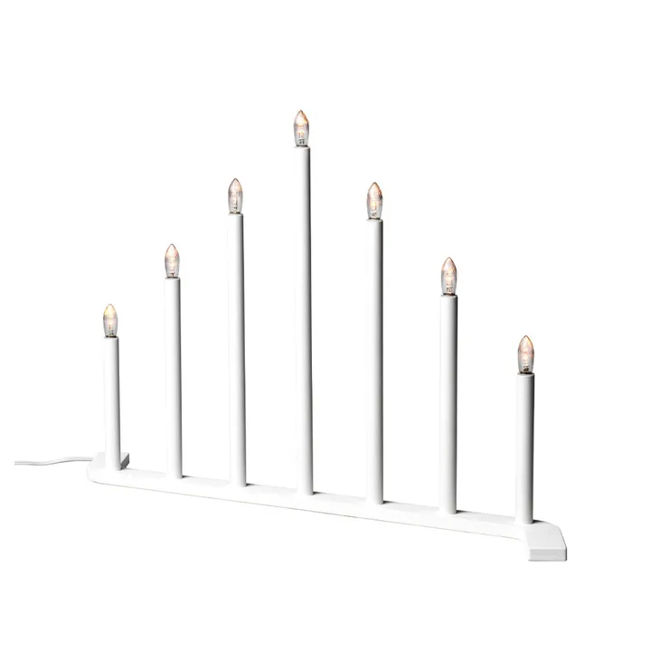 Candelabro dell’Avvento Advent RE - bianco, 7 - SMD Design