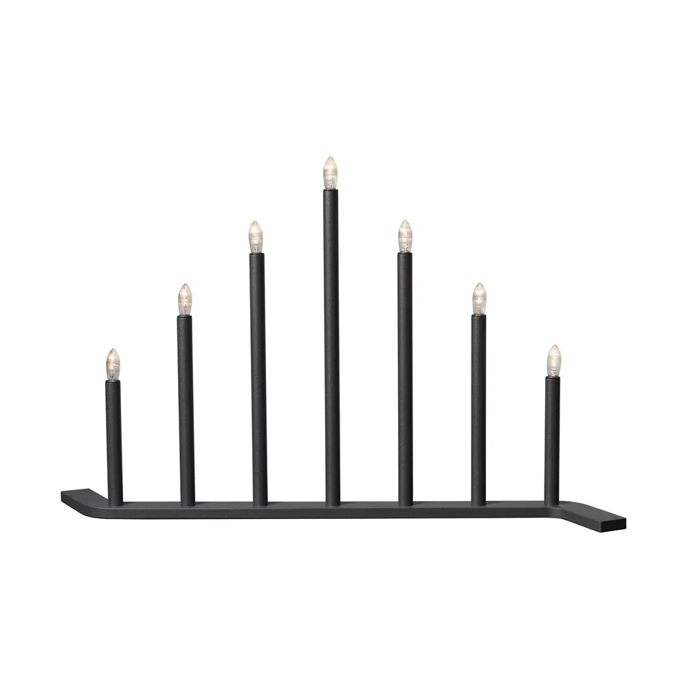 Candelabro dell’Avvento Advent RE, Grigio-7 luci SMD Design