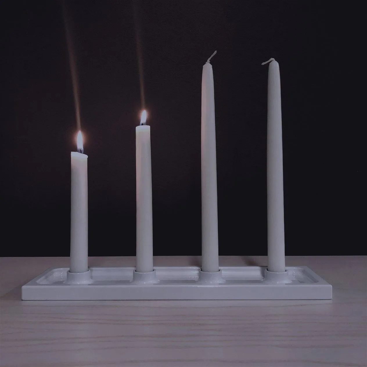 Crater candelabro dell’Avvento, Bianco, 4 luci SMD Design