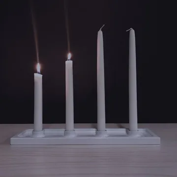 Crater candelabro dell’Avvento - Bianco, 4 luci - SMD Design