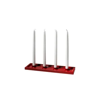 Crater candelabro dell’Avvento - Rosso, 4 luci - SMD Design