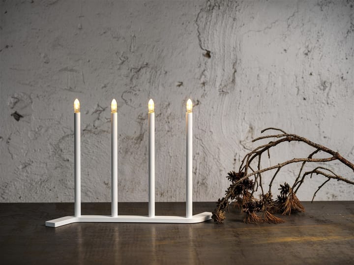 Portacandele dell'Avvento Advent RE, bianco, 4 candele SMD Design