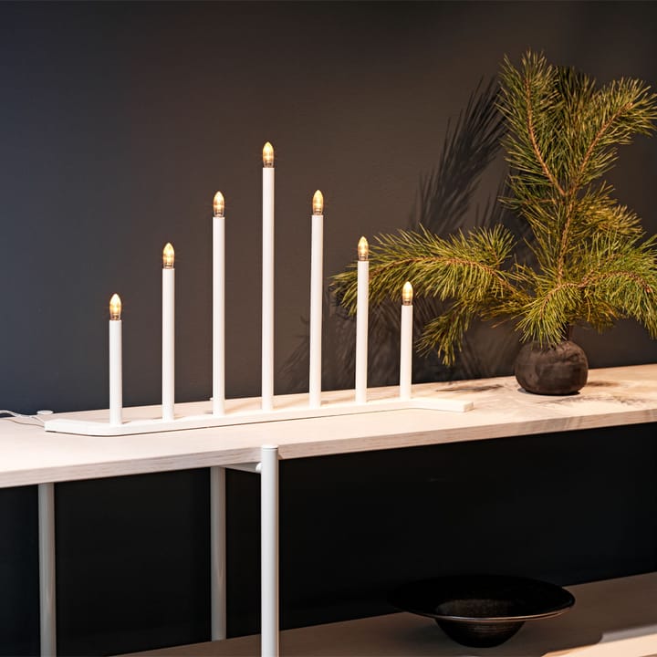 Portacandele dell'Avvento Advent RE, bianco, 7 SMD Design
