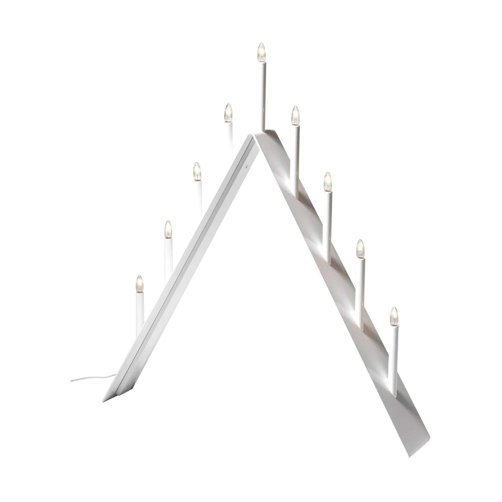 Portacandele dell'Avvento Spica 9, bianco, LED SMD Design