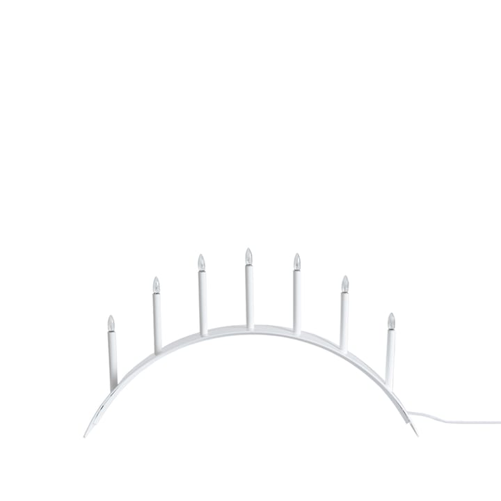 Portacandele dell'Avvento Spica Bow 7 - bianco, LED - SMD Design