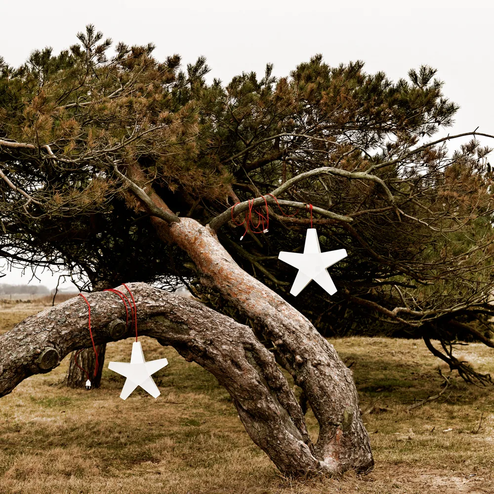 Stella dell'Avvento Stjärna, grigio, 40 cm, cavo tessile grigio chiaro SMD Design