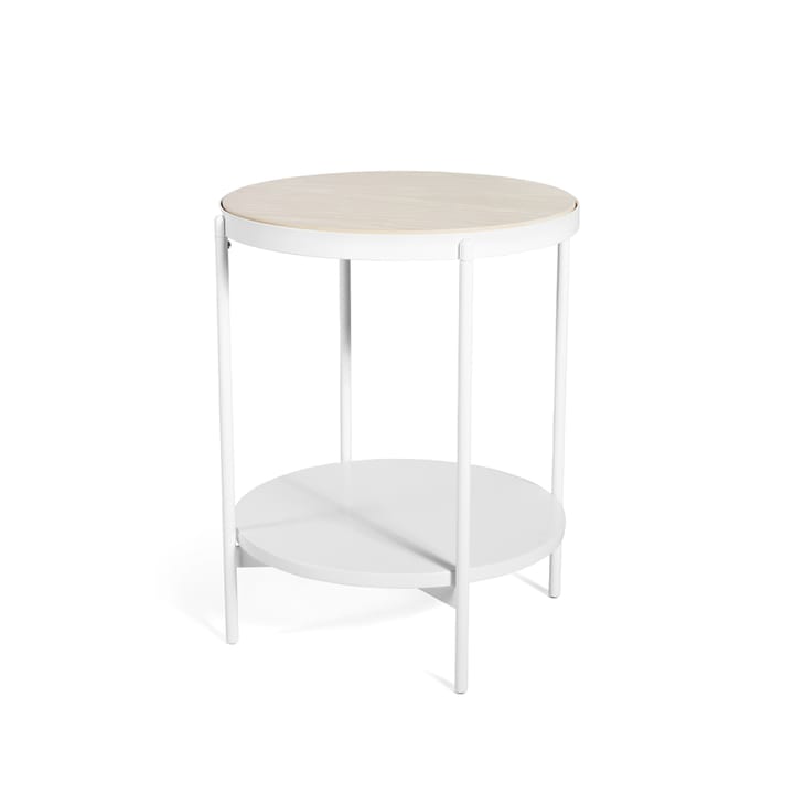 Tavolino Lene - bianco, alto, impiallacciatura in frassino pigmentato bianco - SMD Design