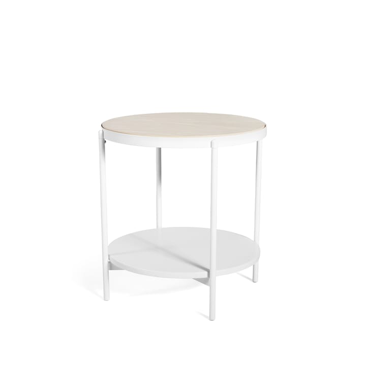 Tavolino Lene - bianco, basso, impiallacciatura in frassino pigmentato bianco - SMD Design