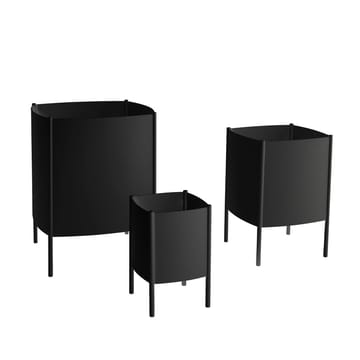 Vaso Konvex Pot - Nero, medio Ø 34 cm - SMD Design