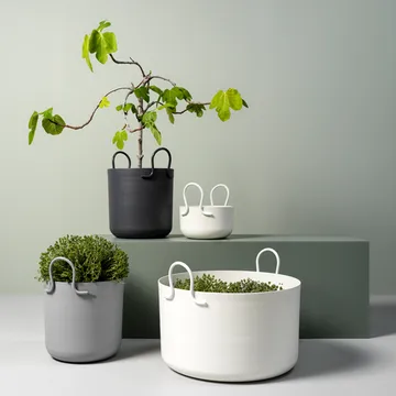 Vaso Tivoli 25 - Grigio scuro, Ø25x30 cm - SMD Design