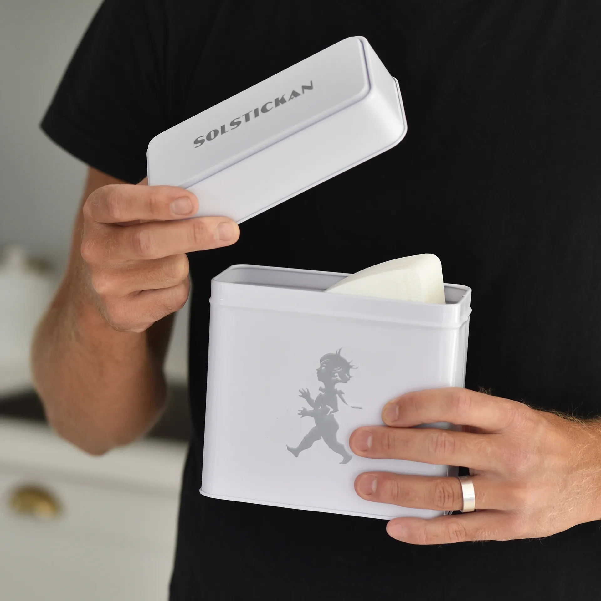 Barattolo per i filtri del caffè Solstickan 15.4x17 cm, Bianco Solstickan Design