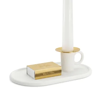 Candeliere da camera con astuccio per fiammiferi - Bianco - Solstickan Design