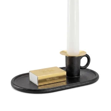 Candeliere da camera con astuccio per fiammiferi - Nero - Solstickan Design
