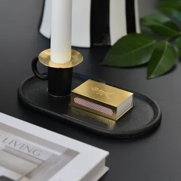 Candeliere da camera con astuccio per fiammiferi - Nero - Solstickan Design