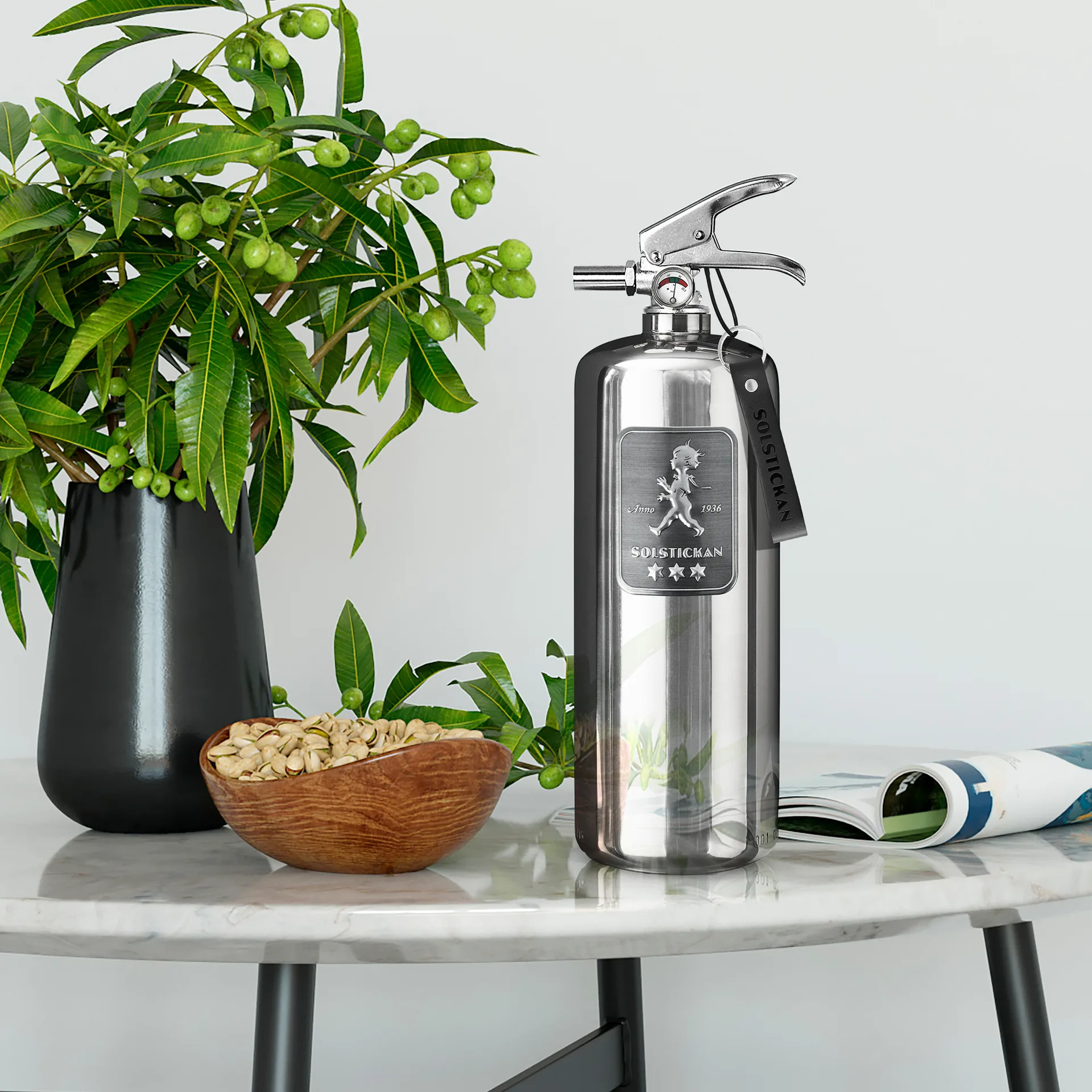 Estintore Solstickan 2 kg, Edizione Design in acciaio Solstickan Design