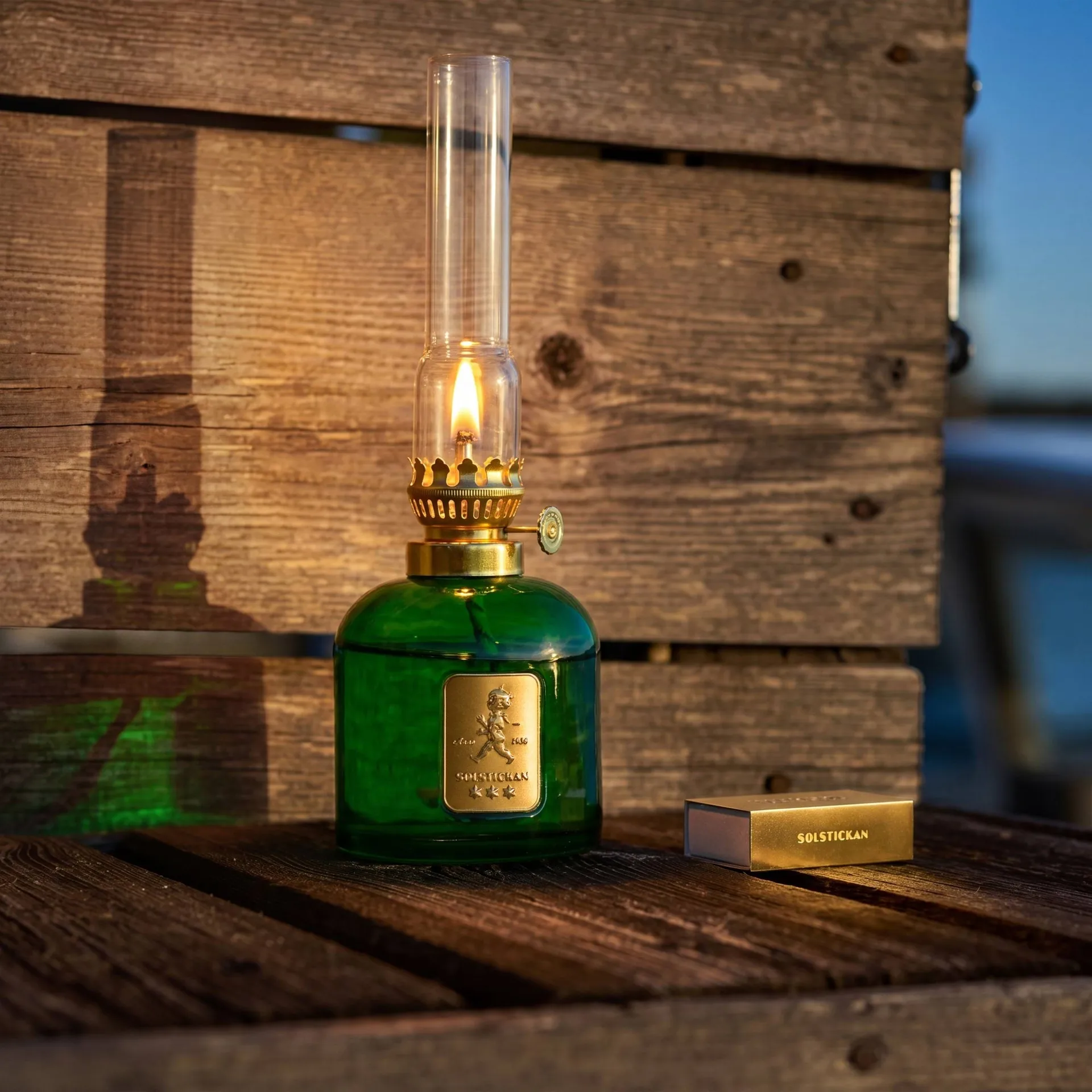 Lampada a paraffina Solstickan, Verde, Ø8x24 cm Solstickan Design