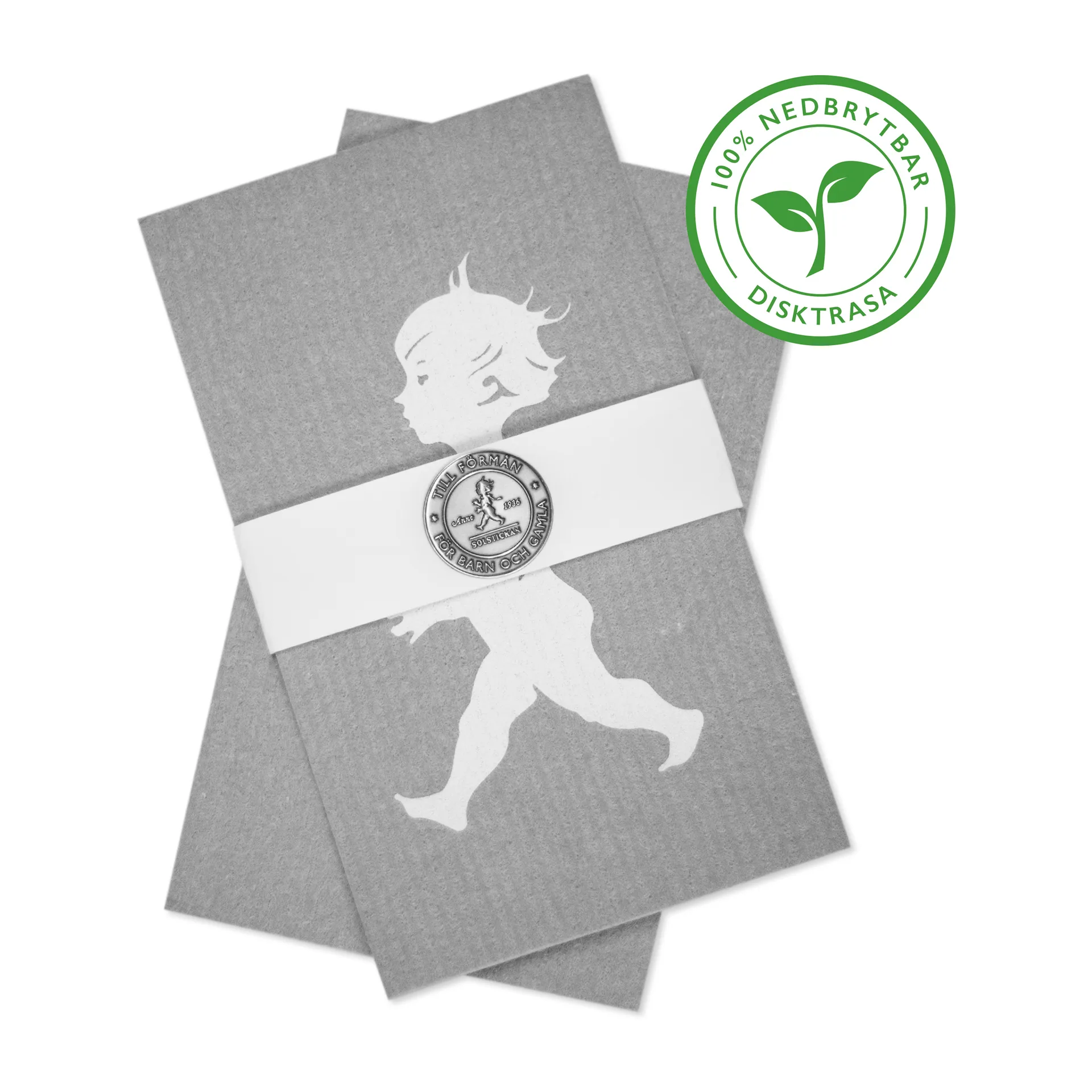 Panno in spugna Solstickan, confezione da 2, Grigio Solstickan Design