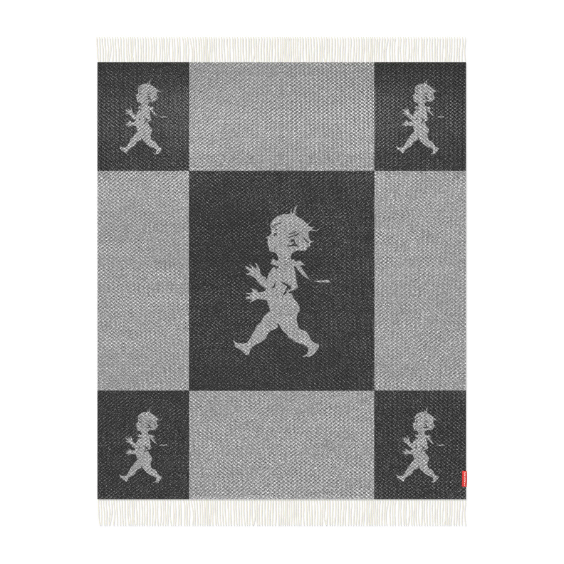 Plaid in lana merino Solstickan 130x170 cm, Grigio antracite Solstickan Design