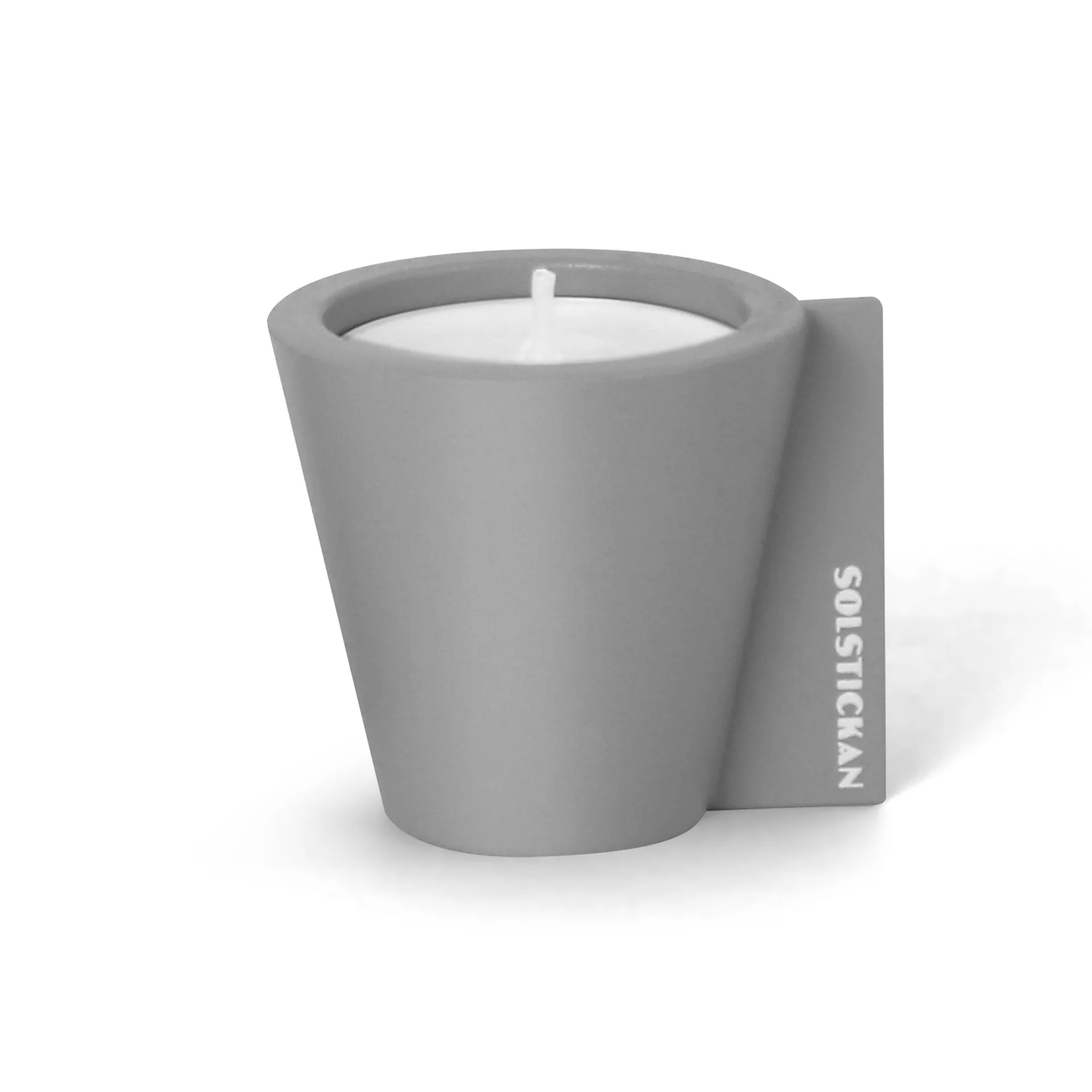 Portacandela Flipp 5x6 cm, Grigio Solstickan Design