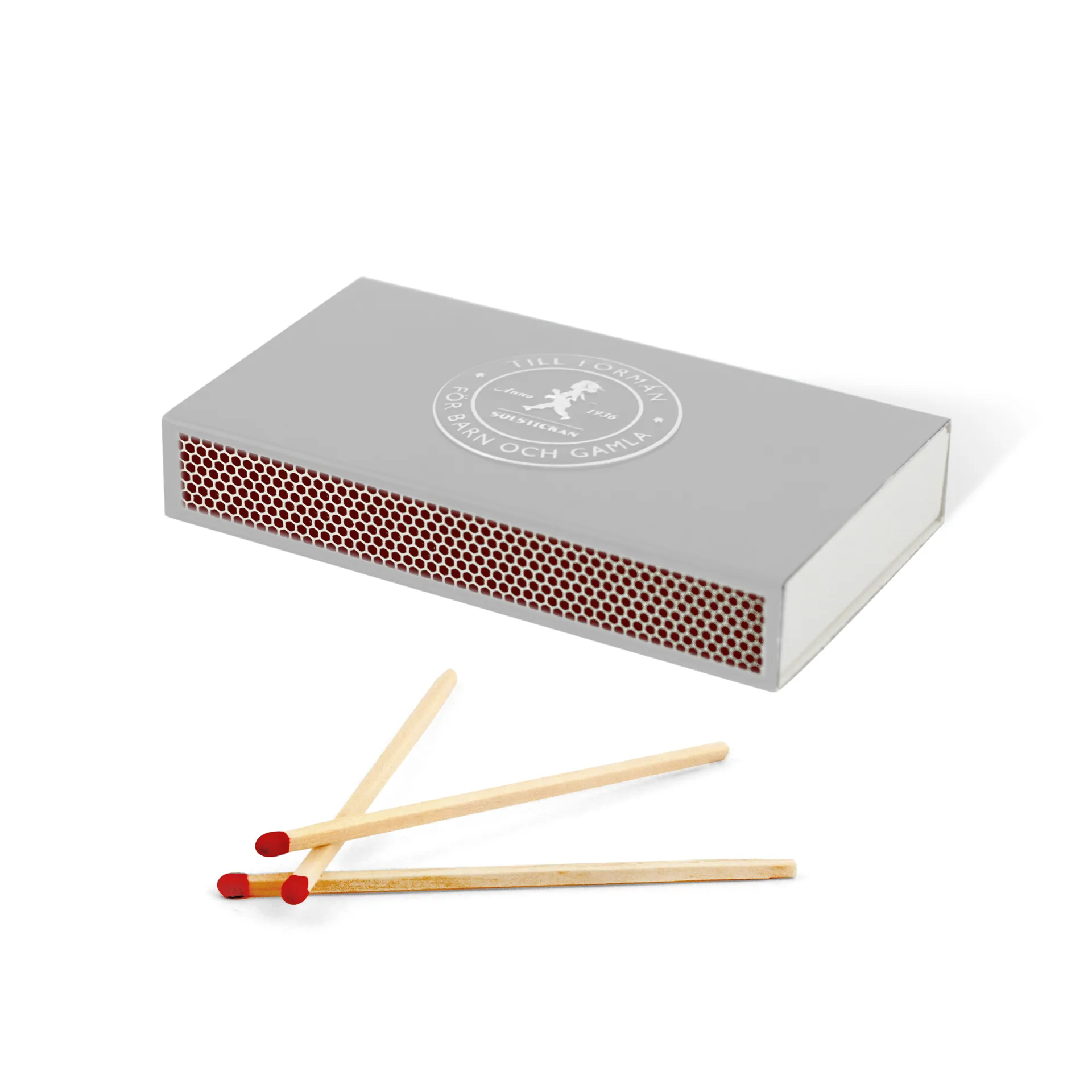 Scatola di fiammiferi Solstickan, confezione da 30, Grigio Solstickan Design