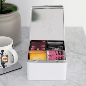 Scatola per il tè Solstickan con scompartimenti 13,6x15,6 cm - Bianco - Solstickan Design