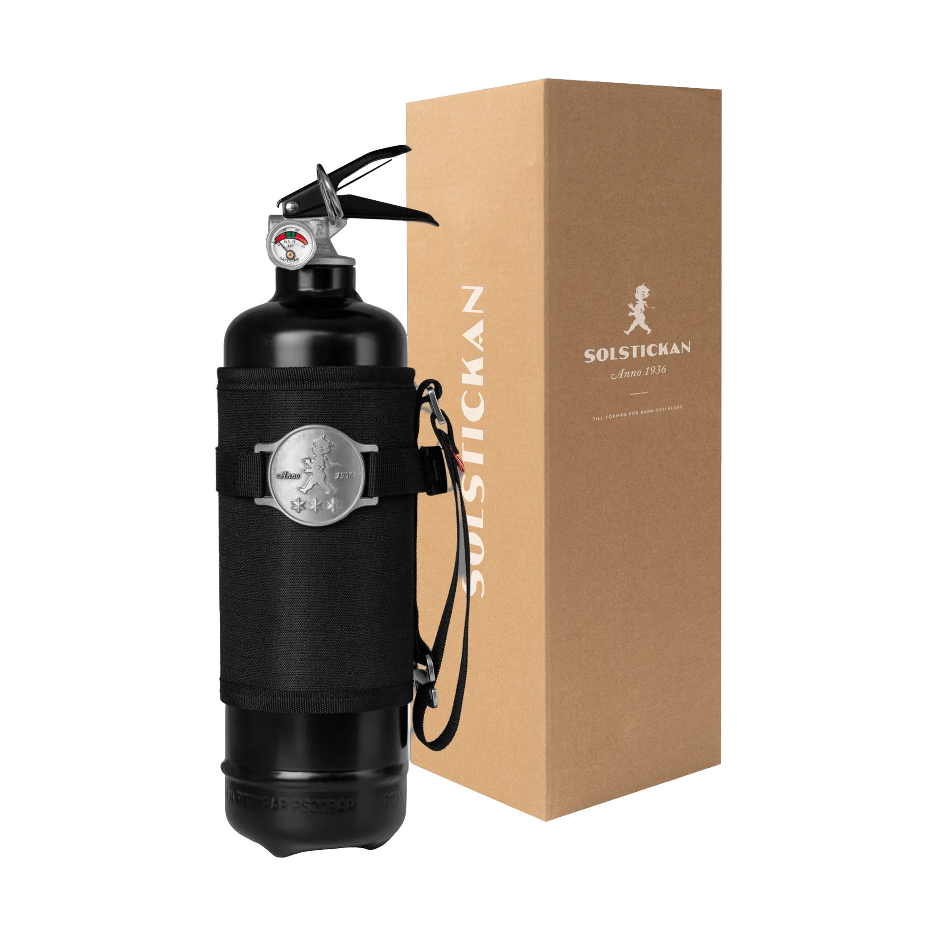 Solstickan estintore 1 kg, Outdoor edition, Nero Solstickan Design
